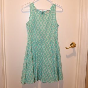 Blue patterned dress